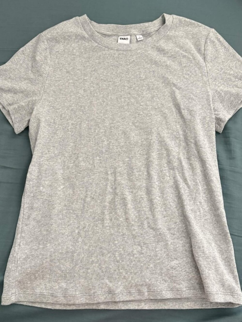 TNA - HomeStretch ribbed t-shirt - heather chrome